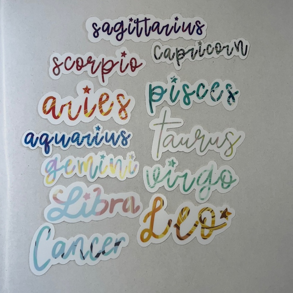 Bundle Of Zodiac Sign Stickers